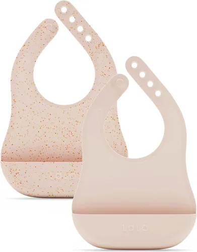 Miniatura 10 de Lalo The Bib - Babero de silicona impermeable y no tóxico con banda ajustable para el cuello y recogedor de bolsas de alimentos de silicona, juego