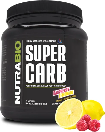 NutraBio Super Carb, Polvo de Carbohidratos con Dextrina en Racimo y Electrolitos, Polvo de Suplemento de Carbohidratos Avanzado para Combustible de