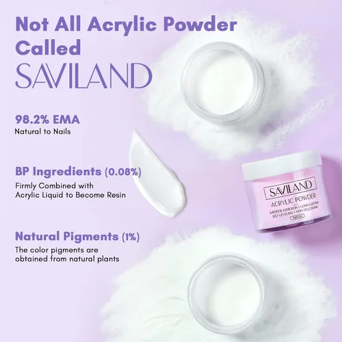 Miniatura 3 de Kit de uñas acrílicas SAVILAND con taladro: juego profesional de polvo acrílico de 0.5Oz transparente/blanco/rosa y líquido de 50ml con taladro