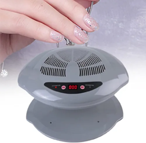 Miniatura 4 de Secador de esmalte de uñas profesional, 400 W, secadora de aire de doble temperatura para manos y pies, gris, 110 V