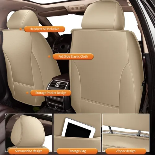 Miniatura 2 de AOMSAZTO Fundas de asiento de automóvil de ajuste personalizado para Cadillac ATS 2013-2018, fundas de cojín de vehículo, protectores de asiento