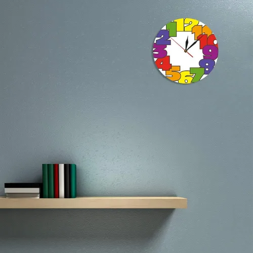 Miniatura 9 de The Geeky Days Reloj de pared con números grandes, 12 pulgadas, moderno, para decoración del hogar, silencioso, sin tictac, acrílico, redondo