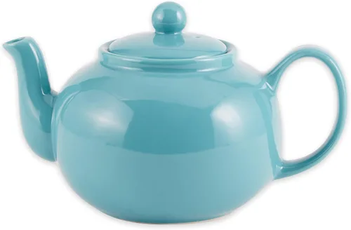 Miniatura 13 de Colección de teteras de gres RSVP International, apta para microondas y lavavajillas, 16 onzas, azul