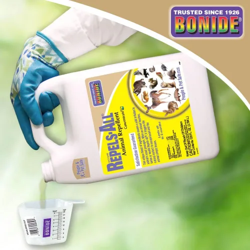 Miniatura 6 de Bonide Repels-All Repelente de Animales, Concentrado de 32 oz, Repelente de Ciervos para Jardín Exterior de Larga Duración, Seguro para Personas
