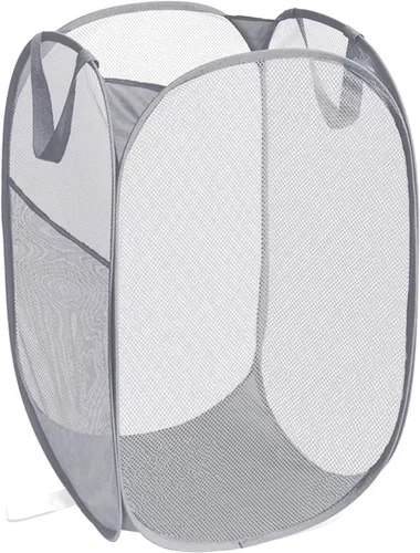 Miniatura 16 de Cestas plegables duraderas para lavandería, cesta desplegable resistente a desgarros para lavandería, cesta de ropa plegable con asas de transporte