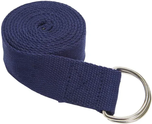 Miniatura 10 de Everyday Yoga Correa con anillo en D de metal, correa elástica duradera para yoga, pilates, flexibilidad y terapia física (6, 8, 10 pies)