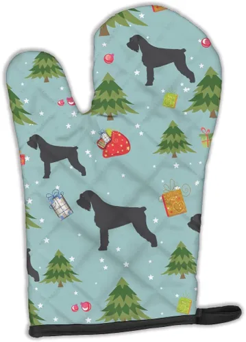 Miniatura 202 de Caroline's Treasures BB4872OVMT - Guante de horno de Navidad Affenpinscher resistente al calor, grueso para sartenes calientes y horno, manopla