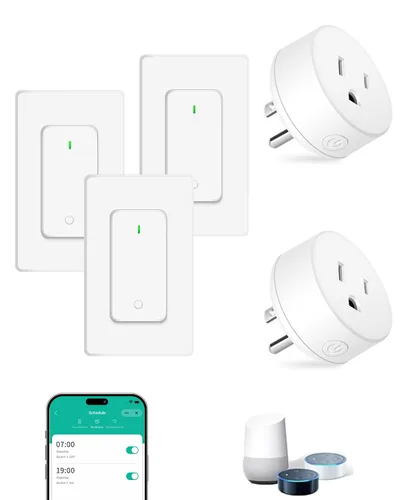 Miniatura 82 de NineLeaf Interruptor de salida remoto inalámbrico, interruptor de lámpara remoto, interruptor decorativo de enchufe de luz de encendido y apagado