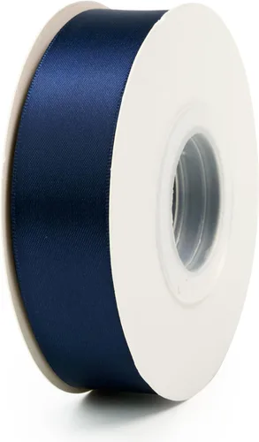 Miniatura 3 de Cinta de satén azul marino, 1 pulgada x 25 yardas, rollo de cinta de satén de doble cara para envoltura de regalos, decoración de boda, ramo
