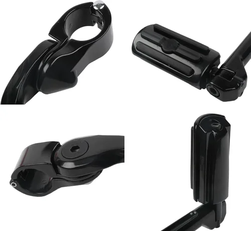 Miniatura 5 de XFMT - Estribos de color negro mate para motocicleta, 1.25 pulgadas, incluye kit de montaje