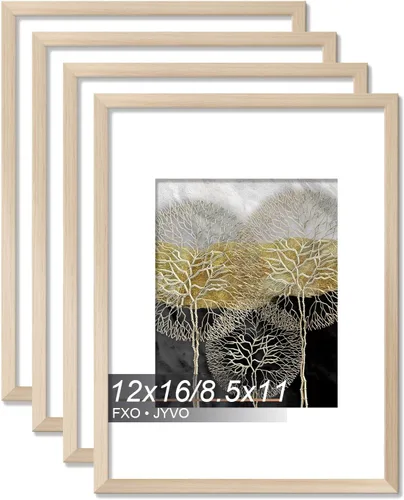 Miniatura 150 de Fxojyvo Marco de Fotos de 4x6, Muestra Foto de 3.5x5 con Paspartú o 4 x 6 Sin Paspartú, Liviano y de Alta Transparencia Marco de 4 por 6 para Pared