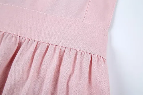 Miniatura 5 de Hyzrz Lindos delantales retro ajustables con volantes con bolsillos para mujeres y niñas, delantal vintage con espalda cruzada para disfraz