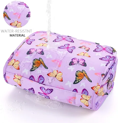 Miniatura 4 de Neceser colgante para niños para niñas y niños, púrpura, ((Butterfly-Purple)
