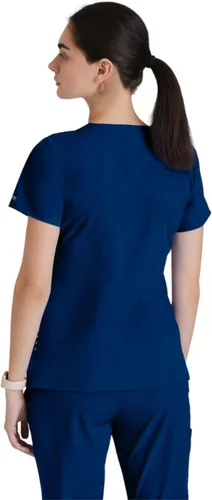 Miniatura 2 de Barco ONE - Top de 5 bolsillos con cuello en V para mujer, elástico en 4 direcciones