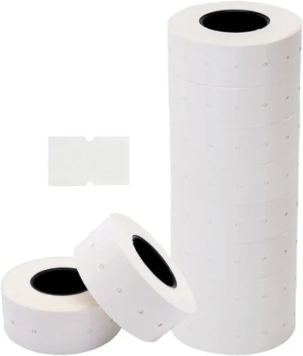 Miniatura 28 de Motex 1 línea en blanco - 10,000 etiquetas verdes en blanco para pistolas de precio y fecha, compatibles con MX-5500 y pistolas Perco de 1 línea