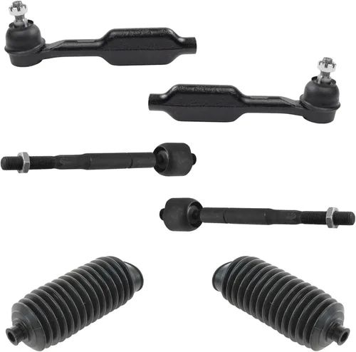 Miniatura 85 de TRQ Kit de dirección interior y exterior para lado del conductor y del pasajero delantero, con cremallera de dirección y fuelle de piñón compatible