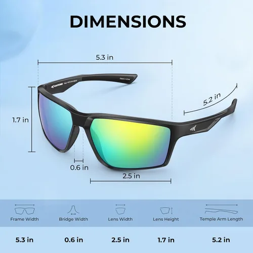 Miniatura 8 de KastKing Osage - Gafas de sol deportivas polarizadas para hombres y mujeres, ideales para conducir, pescar, ciclismo, correr, protección UV