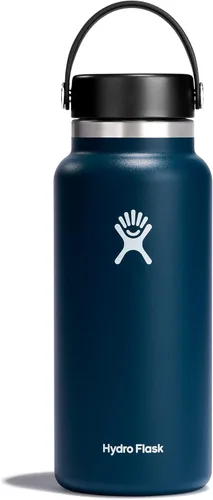 Hydro Flask Botella de agua – Acero inoxidable con aislamiento – Tapa flexible de boca ancha, antiderrames, a prueba de fugas y recargable en color