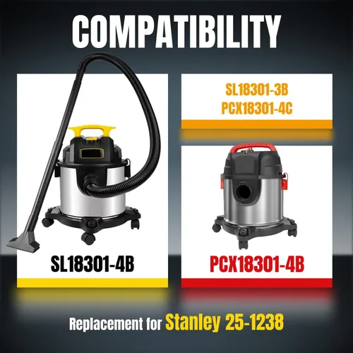 Miniatura 3 de POWERTEC 25-1238 Bolsas para aspiradora Stanley de 4 galones para aspiradora Stanley en seco y húmedo, bolsas de repuesto para aspiradoras Stanley