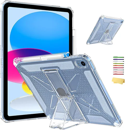 Miniatura 18 de Clear Stand Case for iPad Air 3 (Air 3rd Generation) 10.5 inch 2019 & iPad Pro 10.5 inch 2017 with Pencil Holder/Kickstand Soft TPU Back Silicone