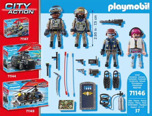 Miniatura 5 de Playmobil Conjunto de figuras de policía táctica