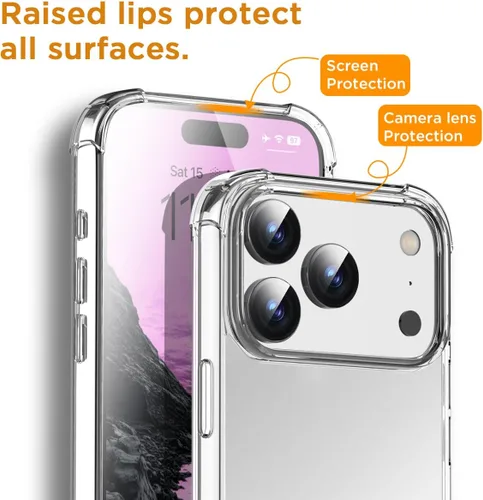 Miniatura 272 de AICase Funda protectora para iPhone 16 compatible con iPhone 16, delgada, ligera, transparente [no amarillenta] Diseño vibrante