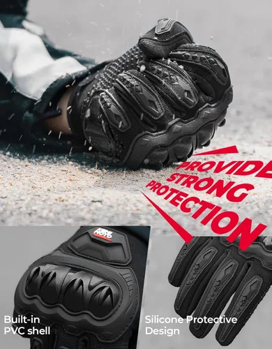 Miniatura 3 de KEMIMOTO - Guantes de motocicleta para hombres/mujeres, guantes de bicicleta de tierra con pantalla táctil y protección contra deslizamientos