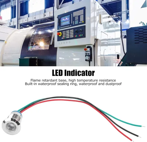 Miniatura 4 de Marhynchus 4 juegos de luces indicadoras LED precableadas LED redondas, impermeables, luz de 2 colores, electrodo de ánodo común de 12-24 V 0.472 in