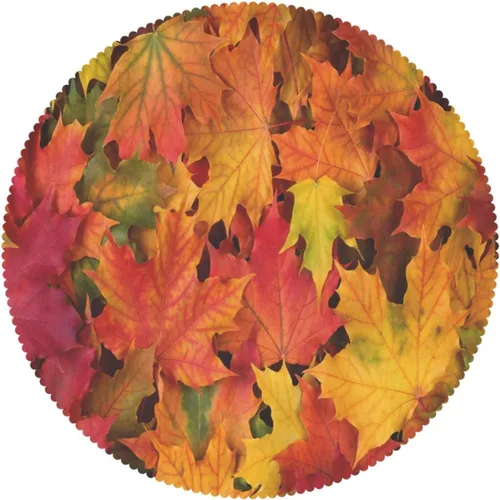 Miniatura 3 de Manteles redondos con temática de hojas de otoño, 48 pulgadas, tela impermeable, decorativo, reutilizable, lavable, a prueba de derrames, resistente