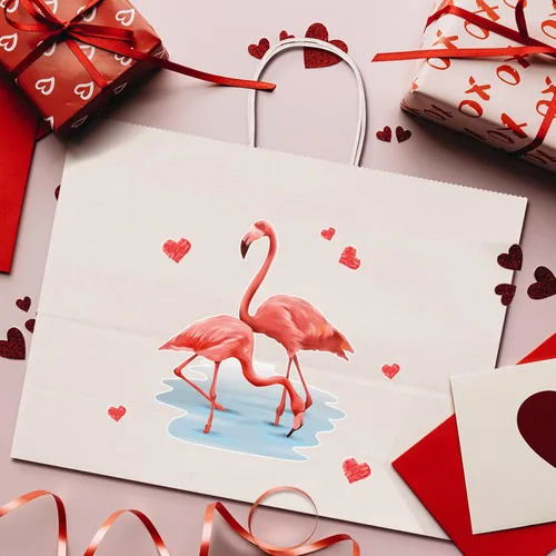 Miniatura 6 de Eupako Bolsas de papel de 16 x 6 x 12 pulgadas, bolsas de papel grandes blancas con asas a granel, bolsas de papel Kraft, bolsas de compras de Blanco
