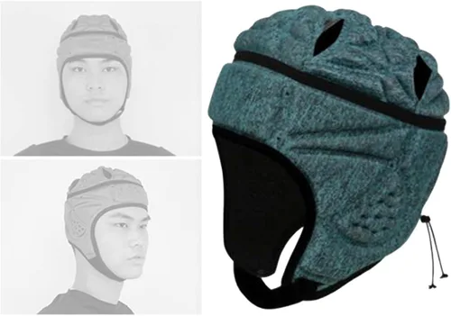 Miniatura 7 de Casco de fútbol de carcasa suave, casco de rugby, protector de cabeza ajustable para jóvenes, niños y adultos