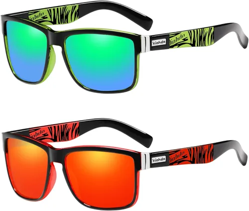 Miniatura 15 de Gafas de sol deportivas polarizadas para hombre Ciclismo Correr Pesca Golf Moda Gafas de sol Mujeres HD6009 C11 Azul Naranja Montura Azul Espejo
