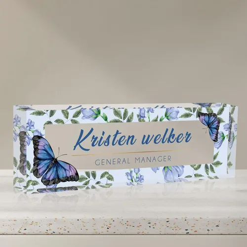 Miniatura 37 de Placa de Nombre Personalizada, Decoración de Oficina Personalizada - Accesorio de Escritorio de Acrílico, Regalos de Oficina para Empleados