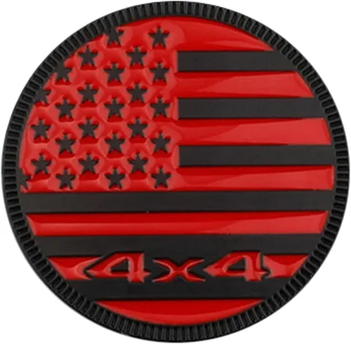 Emblema de letras 4 x 4, insignia de metal para automóvil estilo bandera de Estados Unidos, compatible con Jeep Wrangler Cherokee y varios autos (4