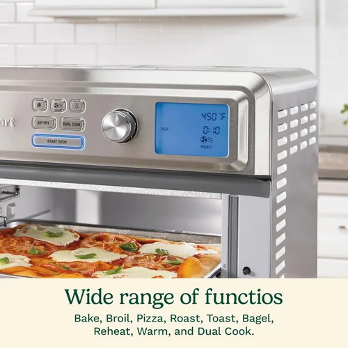 Miniatura 5 de Cuisinart Horno Tostador con Freidora de Aire, Pantalla Digital, Combo de Horno Tostador con Freidora de Aire de 1800 Vatios con Temperatura