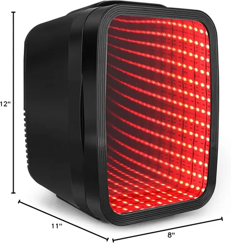 Miniatura 7 de FANSEXPERT Mini nevera, refrigerador pequeño de 4 litros/6 latas con luz LED regulable, mini enfriador y calentador portátil de CA/CC, refrigerador