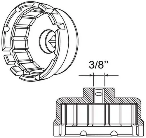 Miniatura 4 de Llave de filtro de aceite resistente para motores Toyota, Lexus, Scion de 1.8 litros, herramienta de extracción de filtro de aceite duradera