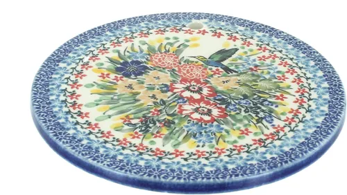 Miniatura 5 de Salvamanteles de cerámica polaca rosa azul