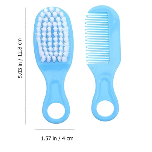 Miniatura 5 de EXCEART Juego de cepillo y peine para el pelo del bebé, cepillo de masaje para el cuero cabelludo para recién nacidos y niños pequeños, 1 juego