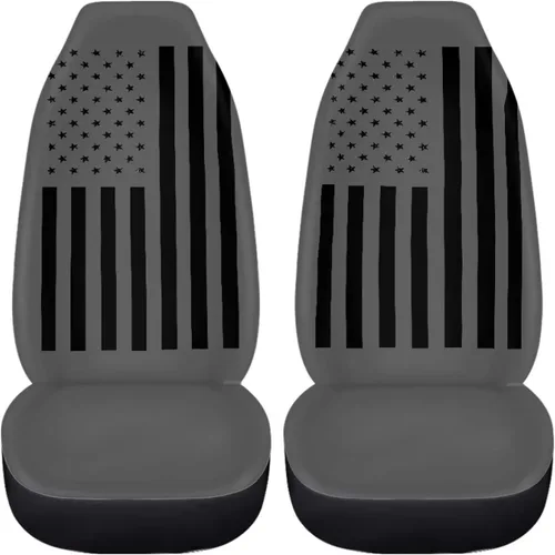2 fundas de asiento para automóviles con estampado de bandera americana del 4 de julio, color negro, accesorios para el interior del vehículo,