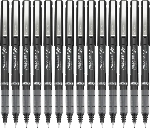 Miniatura 5 de PILOT Precise V7 - Bolígrafos de bola de punta fina de 1/32 de pulgada (0.7mm), tinta azul líquida, paquete de 14 (15415)