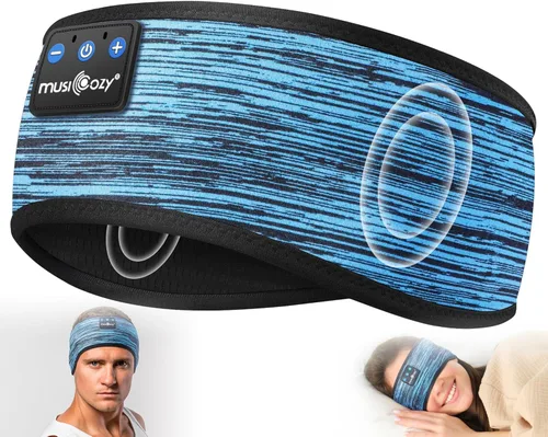 Miniatura 17 de MUSICOZY Auriculares Bluetooth 5.4 con Diadema para Deportes y Sueño, Máscara para los Ojos Inalámbrica para Dormir con Auriculares para Personas