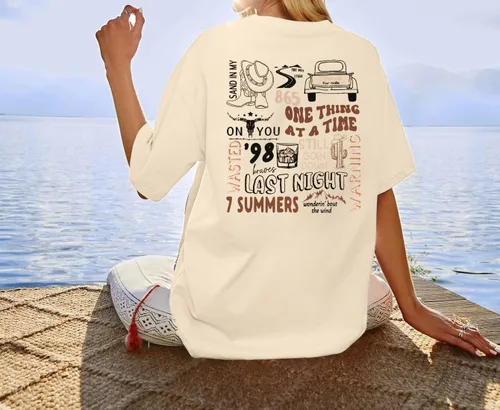 Miniatura 5 de Camisas de calavera de vaca para mujer, camisetas gráficas occidentales, camiseta de gran tamaño con estampado de música country Rodeo Cowboy