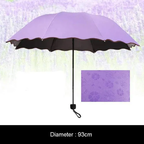 Miniatura 2 de Sombrilla antirayos UV para lluvia y sol, resistente al viento, 3 plegable, portátil