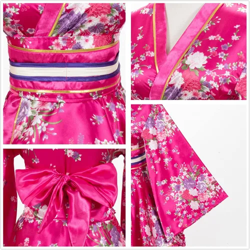 Miniatura 3 de Elibelle Juego de calcetines de seda plegables de seda para mujer, estilo kimono de anime japonés
