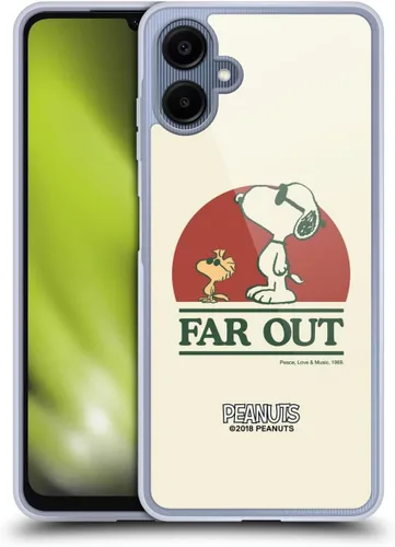 Miniatura 136 de Head Case Designs Funda de gel Woodstock 50th con licencia oficial de Peanuts Snoopy Guitar 1969 [protección de grado militar] compatible