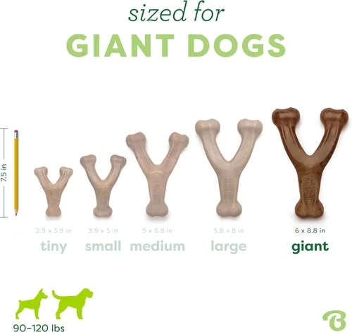 Miniatura 4 de Benebone Wishbone - Juguete masticable duradero para perros para masticadores agresivos, fabricado en Estados Unidos, gigante, sabor a tocino real