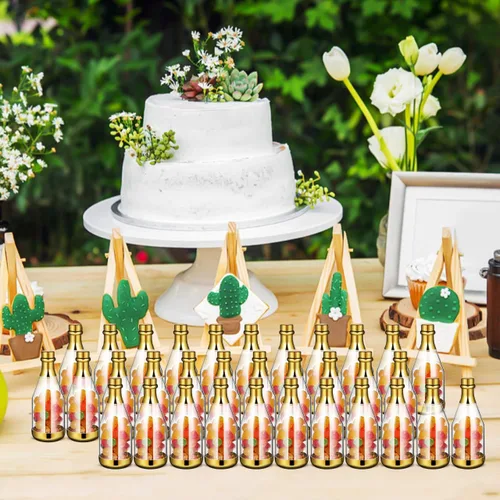 Miniatura 7 de Ciieeo Caja de dulces de boda, 20 unidades de plástico transparente para golosinas de 4.52 x 1.57 x 1.57 pulgadas, cajas de regalo de fiesta