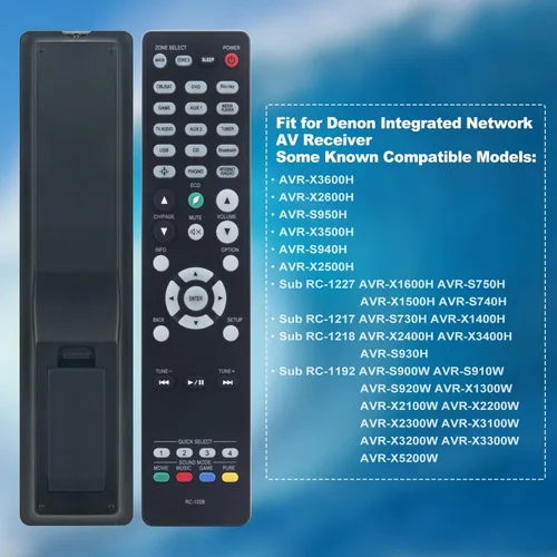 Miniatura 3 de RC-1228 Sub RC-1227 RC-1217 RC-1218 RC-1192 Remoto de repuesto para receptor AV de red integrada Denon AVR-X3600H AVR-X2600H AVR-S950H AVR-X3500H
