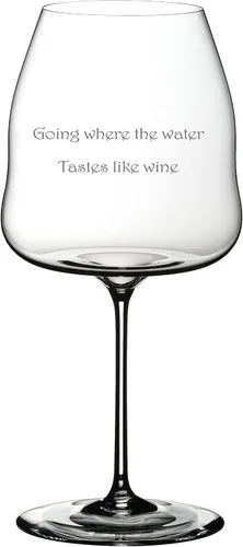 Riedel Winewings Pinot Noir/Nebiolo - Copa de vino tinto de cristal gigante grabada personalizada de 32 onzas para Pinot Noir, Nebiolo, Borgoña,